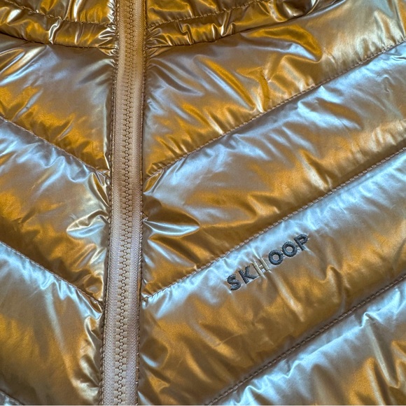 Skhoop Women’s Metallic Down Jacket With Hood Size Small - Picture 2 of 13